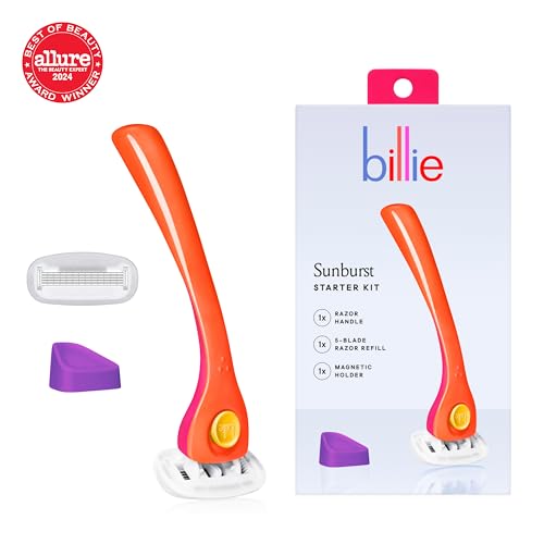 Billie Women's Razor Kit – 5-Blade Razor + 4 Refills + Magnetic Holder