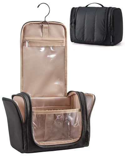 BAGSMART Travel Toiletry Bag for Women with Hanging Hook