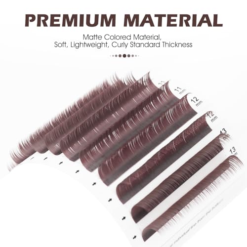 Colored Volume Eyelash Extensions 0.07mm C Curl 8-15mm Mix