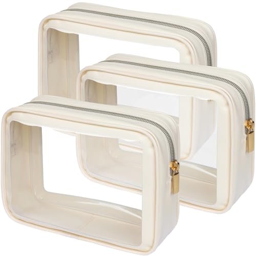 PACKISM Clear Makeup Bag TSA Approved Travel Toiletry Organizer
