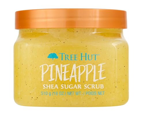 Tree Hut Pineapple Shea Sugar Scrub, 18 oz, Ultra Hydrating and Exfoliating Scrub for Nourishing Essential Body Care