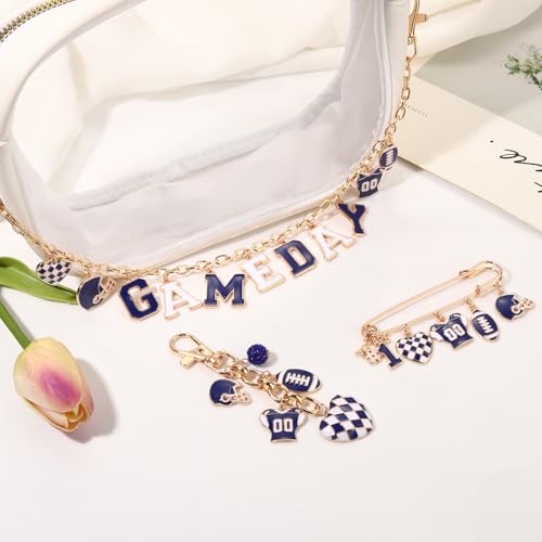 Football Bag Charms Keychain Set for Women & Men