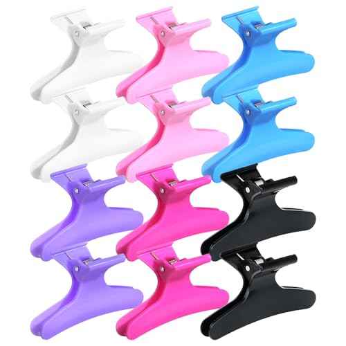 Ondder Butterfly Hair Claw Clips for Styling & Sectioning - Pro Hair Clamp Clips for Makeup, Cutting & Coloring - Hair Accessories for Women & Girls