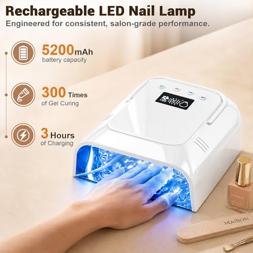 IMENE 108W Cordless UV LED Nail Lamp with Cooling Fan