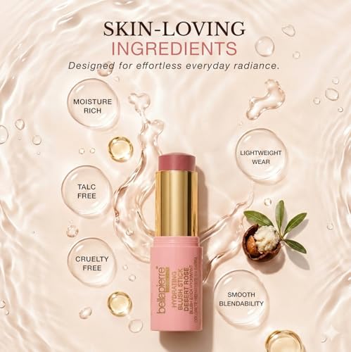 Bellapierre Hydrating Blush Stick – Cream-to-Powder Cheek Color