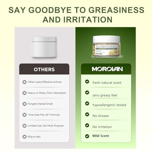 Morovan Elderly Bruise Balm Helichrysum: Multi-Purpose Skin Balm for Bruises, Veins, Burns & Redness from Activity & Aging, Promotes Healing & Circulation for Men & Women