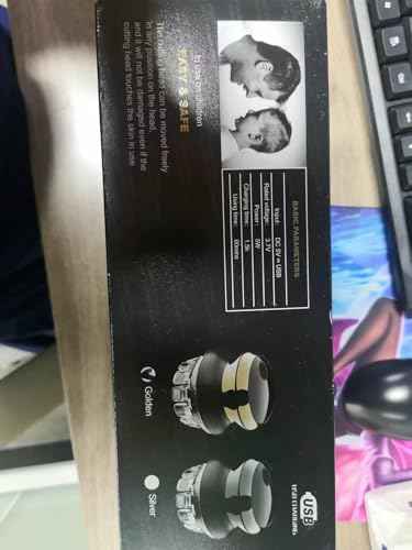 KEMEI Professional Hair Clippers for Men, Automatic Circular Hair Trimmer, Cordless Self-Haircut Kit with LED Display, KM-887 Silvery