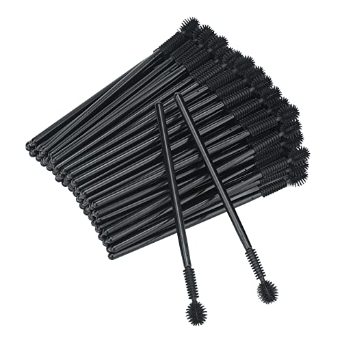 G2PLUS Disposable Silicone Eyelash & Eyebrow Brushes 50Pcs Makeup Spoolies