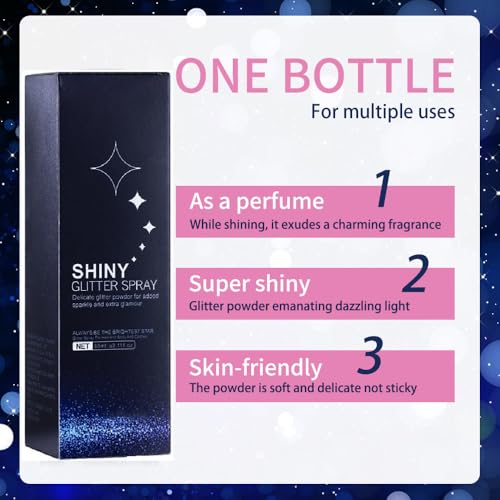 Body Glitter Spray for Festivals, Raves & Parties