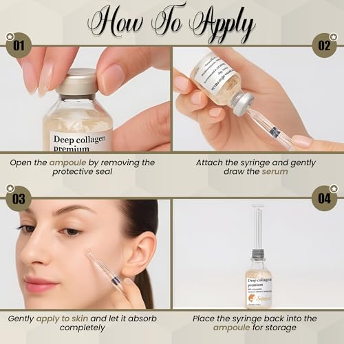 Silk Peptide Lifting Ampoule by Salmoa ? Korean Anti?Aging Serum with Collagen & 30 Peptides | Tightening, Firming, Wrinkle Repair | 72H Hydrating Peptide Complex