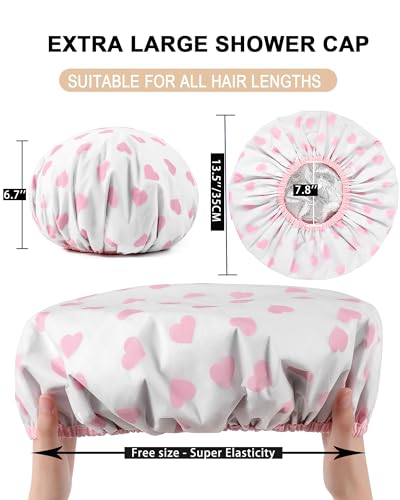 YIZIJIZI Reusable Heat Cap for Deep Conditioning & Hair Dyeing - White Pink