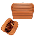 Travel Makeup Organizer Bag with 27 Pockets & 3 Brush Holders