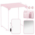 7-Piece Pink Locker Organizer Set with Shelf & Magnetic Accessories