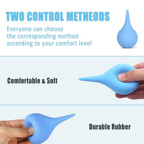 3 Pack Hand Bulb Ear Syringes, Soft Reusable Rubber Suction Ear Bulb Syringe Ball, Baby Ear Cleaning Bulb, Ear Washing Squeeze Bulb for Kids, Adults, Pet (3 Sizes)