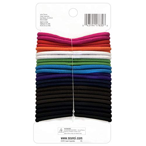 Scunci No Damage Effortless Beauty Thick Hair Elastics, 24-Count