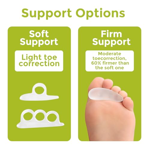Hammertoe Corrector Gel Toe Straighteners - 12 Pcs Multi-Size
