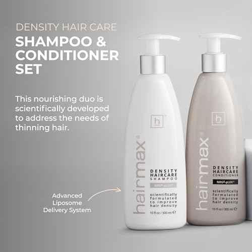 Hairmax Shampoo & Conditioner | Anti Thinning formula | Advanced Hair & Scalp Therapy for Thinning Hair | Cleanses, Hydrates & Strengthens | Sulfate & Paraben-Free | 10 fl oz each