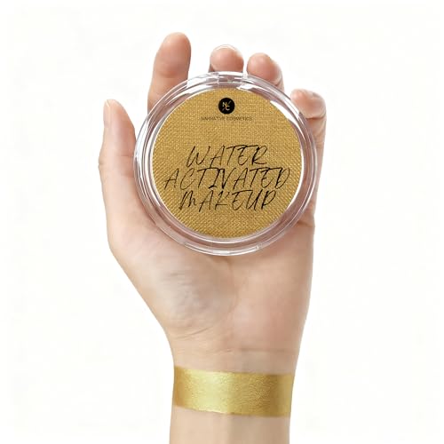 Narrative Cosmetics Water-Activated Face & Body Paint ? Highly Pigmented, Long-Lasting Face & Body Paint for SFX, Cosplay, and Artistic Makeup ? Gold, 0.70 oz (20g)