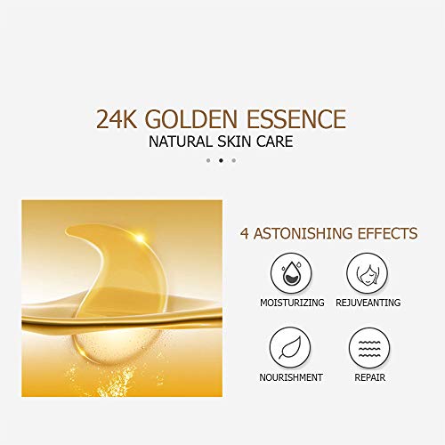 VENZEN 30 Pairs Gold Eye Mask Power Crystal Gel Collagen Masks, Great For Anti Aging, Dark Circles & Puffiness (Gold)