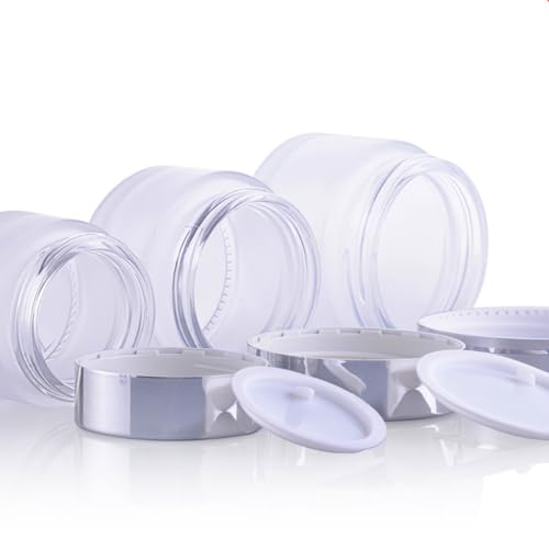3-Pack Refillable Travel Bottles 15g 20g 30g - Glass Cosmetic Containers