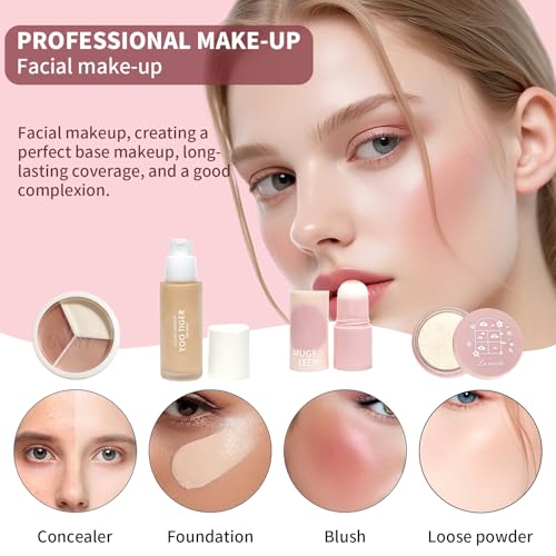 All-in-One Makeup Kit for Women and Teens - Complete Cosmetic Set with Foundation, Eyeshadow, Lip Gloss & Brushes