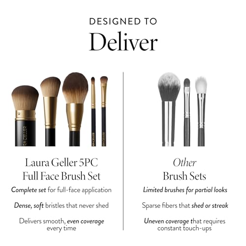 Laura Geller 5pc Full Face Makeup Brush Set - Vegan
