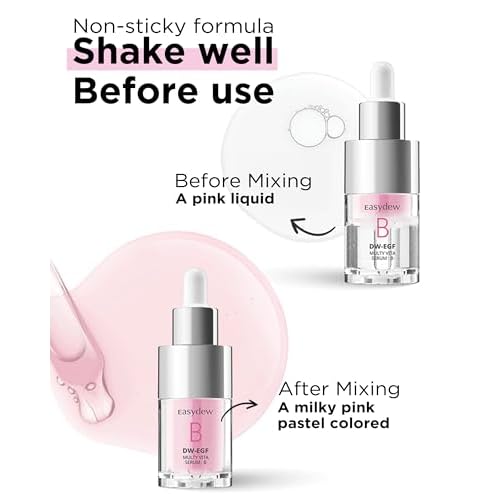 EASYDEW Multi Vita B Serum - Korean Facial Serum for Healthy Skin Barrier with Vitamin B, EGF Peptide, Ceramide NP, Panthenol - Hydrating, Revitalizing and Strengtening Skin Barrier, 0.47 fl.oz.