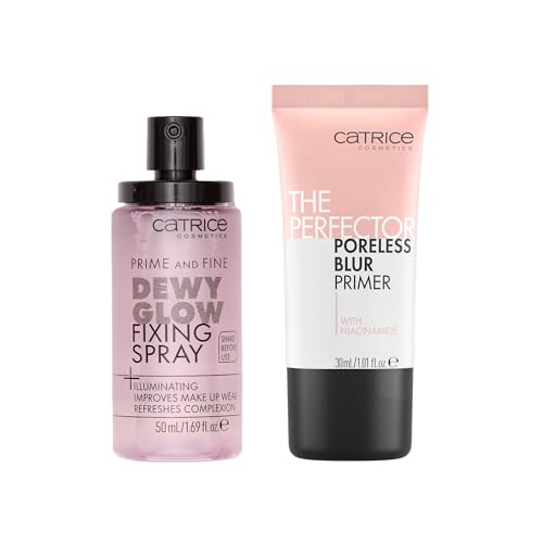 Catrice Prime & Fine Dewy Glow Spray + Poreless Blur Primer Bundle