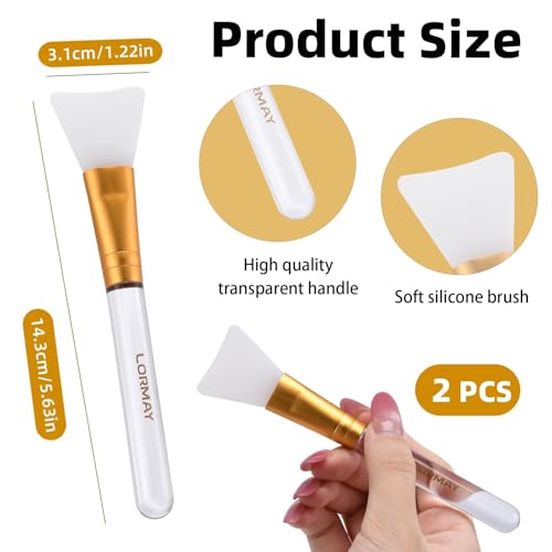 Silicone Jelly Mask Brush - 2 Pcs Facial Applicator Set