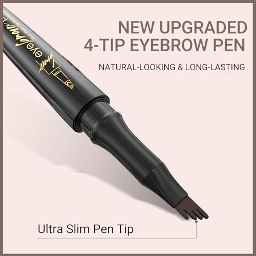 4-Tip Microblading Eyebrow Pen, Waterproof Brow Pencil