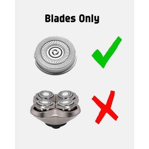 8 Pack Skull Shaver Blades for Skull Shaver Replacement Heads Compatible with Pitbull Shaver Replacement Blade Pitbull Gold Pro Head Shaver Replacement Blades, Head Shavers for Bald Men