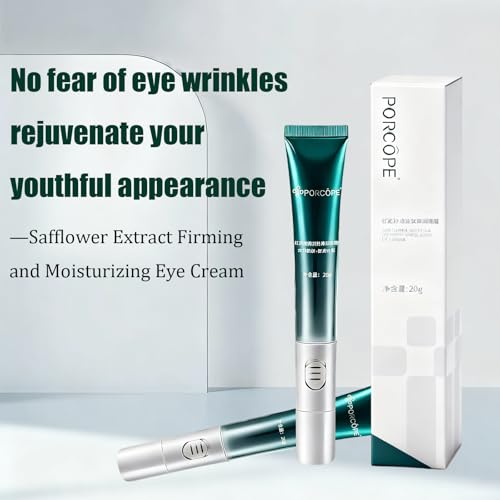 PORCOPE Eye Cream for Dark Circles and Puffiness with Electric Massage Head for People with Severe Eye Bags and Whose Skin Around the Eyes is Prone to Dullness, Dryness and Puffiness(0.7 fl oz/20g)