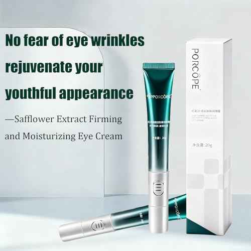 PORCOPE Eye Cream for Dark Circles and Puffiness, Anti-Aging and Fine Lines, with Electric Massage Head to Massage and Moisturize the Eye Area (0.7 fl oz/20g)