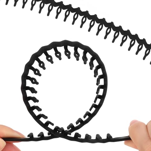 10 Pack Black Matte Zigzag Non-Slip Headbands for Women & Men
