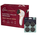Own Harmony Electric Callus Remover with Vacuum and 7 Rollers Bundle - Foot Care for Women - Professional Pedicure Tools for Pedi Care Vac, CR2100 Electric Feet File, Best for Hard Dry, Cracked Heels