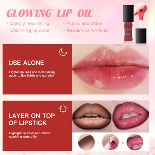 HOSAILY Nourishing Lip Oil & Liner Set - Glossy Ombre Lip Combo