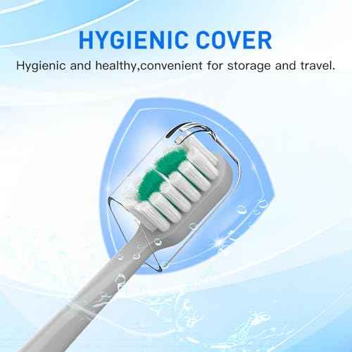 Replacement Brush Heads Compatible with AquaSonic icon Electric Toothbrush, 10 Pack, Stone