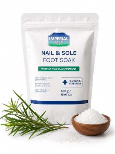 Imperial Feet Epsom & Tea Tree Oil Foot Soak - Callus & Odor Care, 16oz