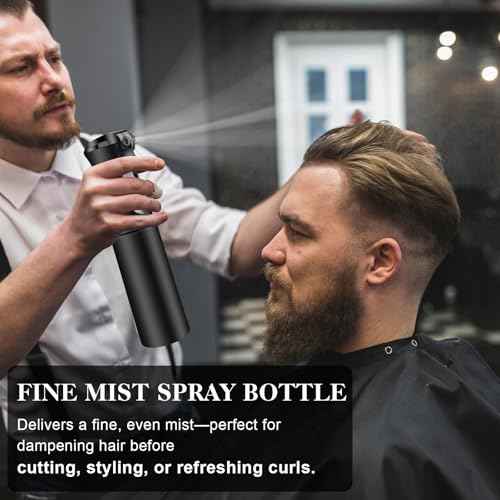 DUAIU 9Pcs Hair Comb Set, Professional Barber Combs for Hair Cutting and Styling - Premium Grade Hair Spray Bottle Neck Duster Barber Brush Set, Taper Texture Clipper Comb Tools for Men Boys