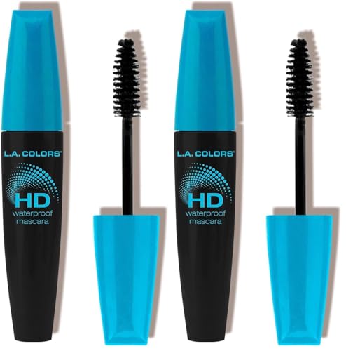 L.A. COLORS HD Waterproof Mascara Very Black - Pack of 2