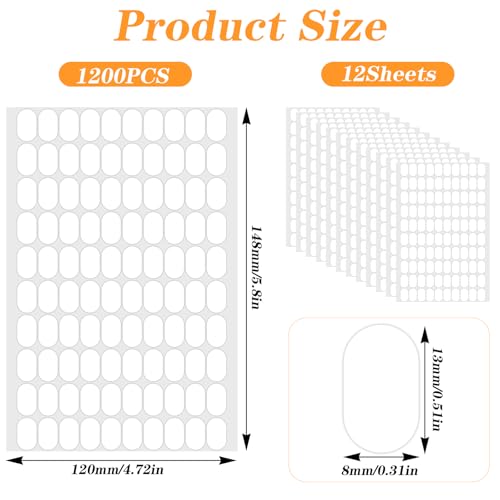 1200Pcs Double Sided Nail Sticky Tack - Clear Nail Stand Adhesive Tabs LXUEJIE