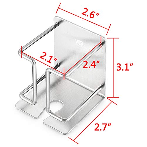 Linkidea Wall Mounted Electric Razor Holder Wall Mounted Stainless Steel Wall Mounted Electric Razor Storage Shelves Bathroom Accessories for Home Organization Storage