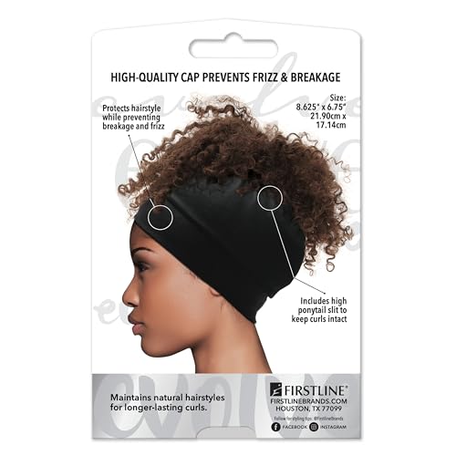Evolve Satin Pineapple Cap for Curly & Textured Hair - Overnight Protection