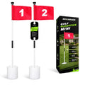 3FT Fiberglass Golf Flagsticks Set with Flags and Cups - Portable Practice Poles for Backyard & Indoor Putting Green