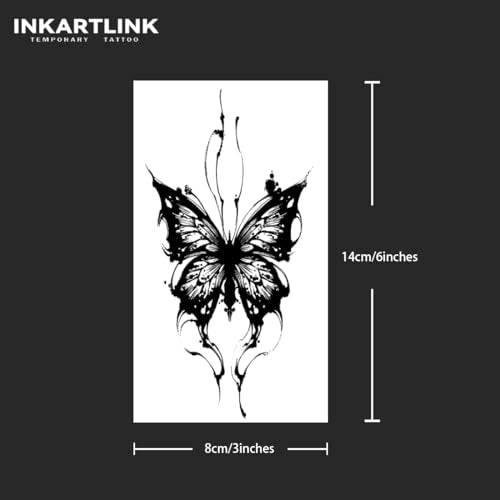 INKARTLINK Semi-Permanent Tattoos - 2 Sheets, Waterproof, Lasts 1-2 Weeks