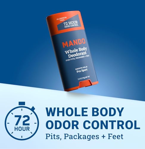 Mando Whole Body Deodorant Stick - 72 Hour Odor Control, 2.6 oz