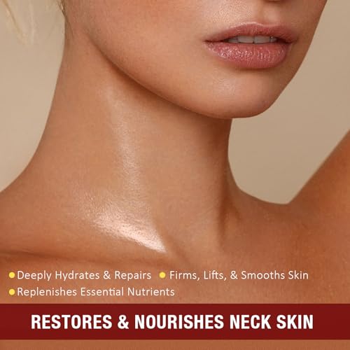 AH-8 Firming Neck Cream for Skin Body Care, 4.23Oz Neck Tightening Cream with Roller, Lifting & Tightening Loose Skin, Reduces Wrinkles and Fine Lines, Facial Moisturizer(Golden)