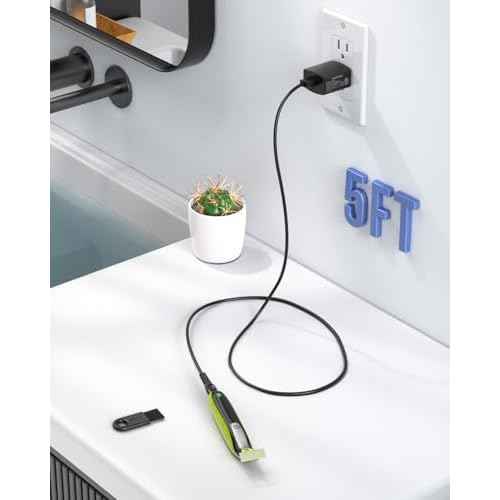 5V UL Charger for Philips Norelco Wet & Dry Electric Shaver & One Blade 360, Series 2000 2400 2600 3600 3900 5400 5000X 7200 i9000, 3000 5000 7000, for Phillips OneBlade QP2724 QP2834 Trimmer Razor