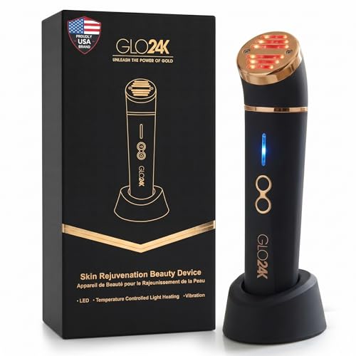 GLO24K 3-in-1 Red Light Massager for Face & Neck