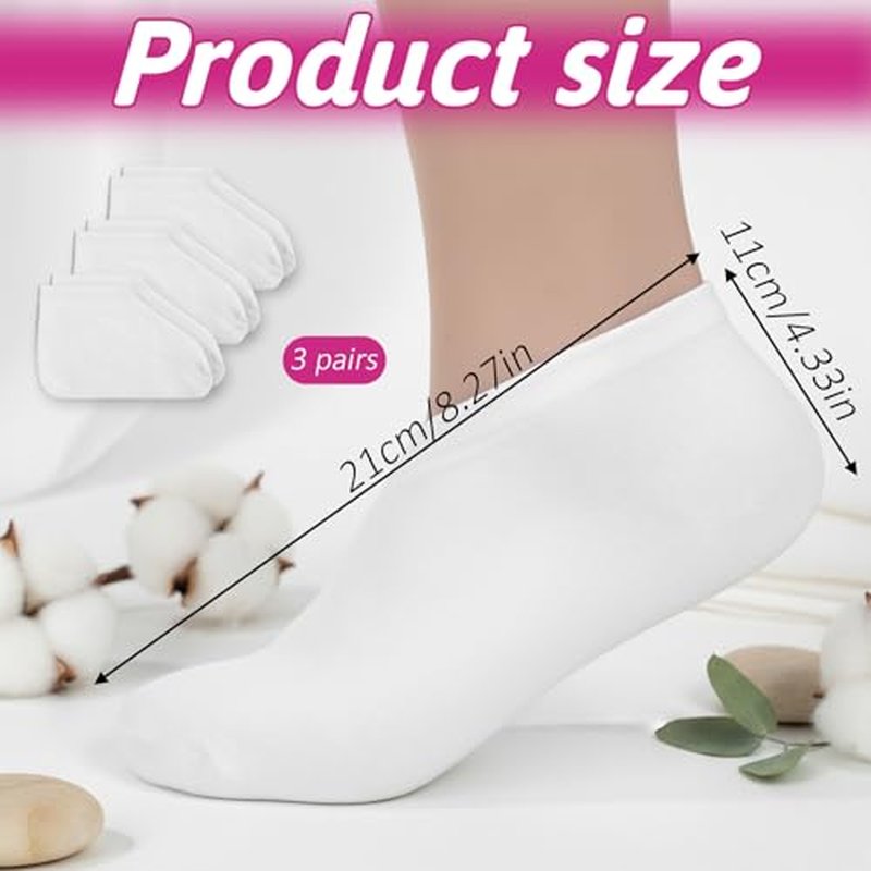 3 Pairs Moisturizing Socks for Overnight Foot Care